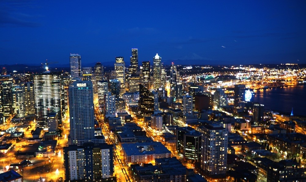 Seattle Washington After Dark