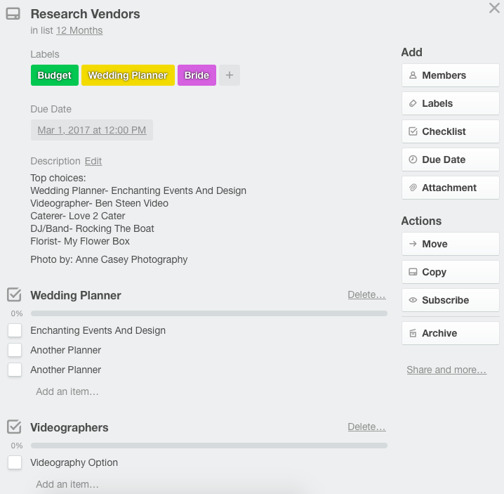 trello for wedding planning wedding wednesday link-up.