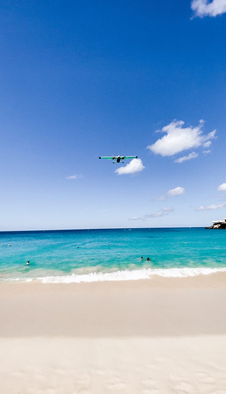 visting maho beach to see airplanes