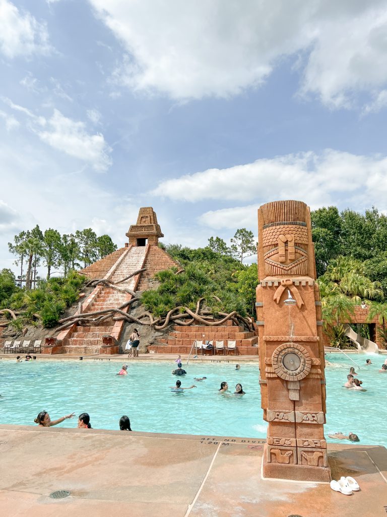 Moderate Pool with Water Slide Disney World Coronado Springs