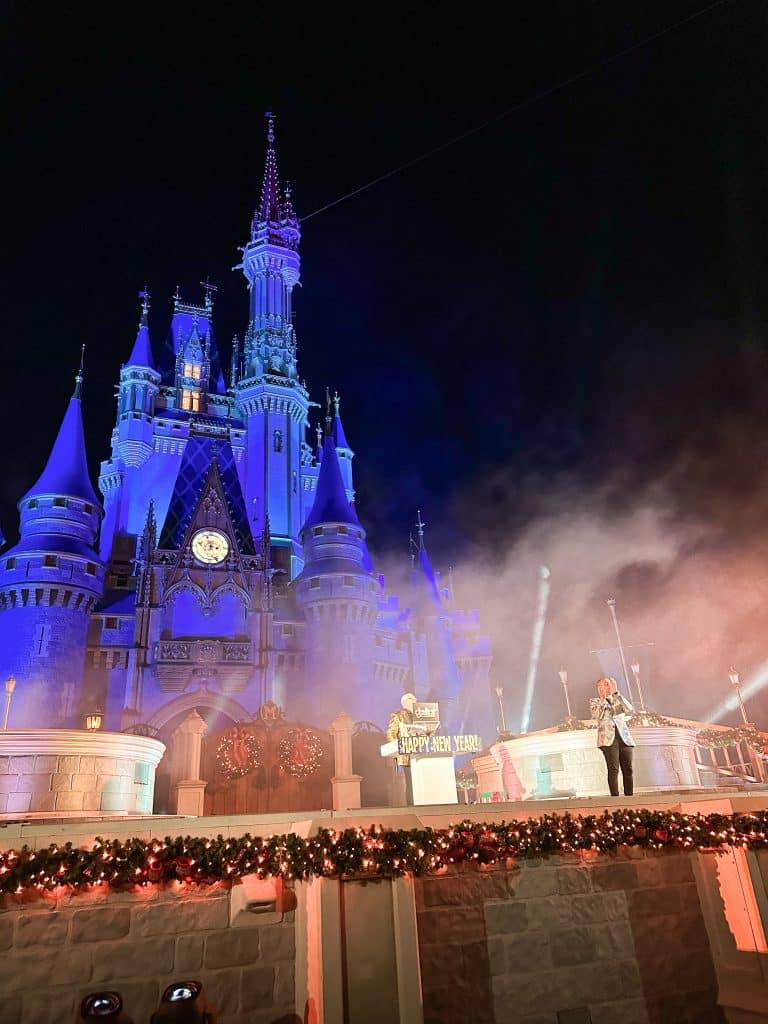 New Years Eve in Walt Disney World Castle Show