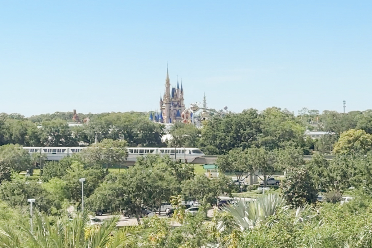 Where Does The Monorail Go In Disney World? In Front of Cinderellas Castle Views From The Contemporary 