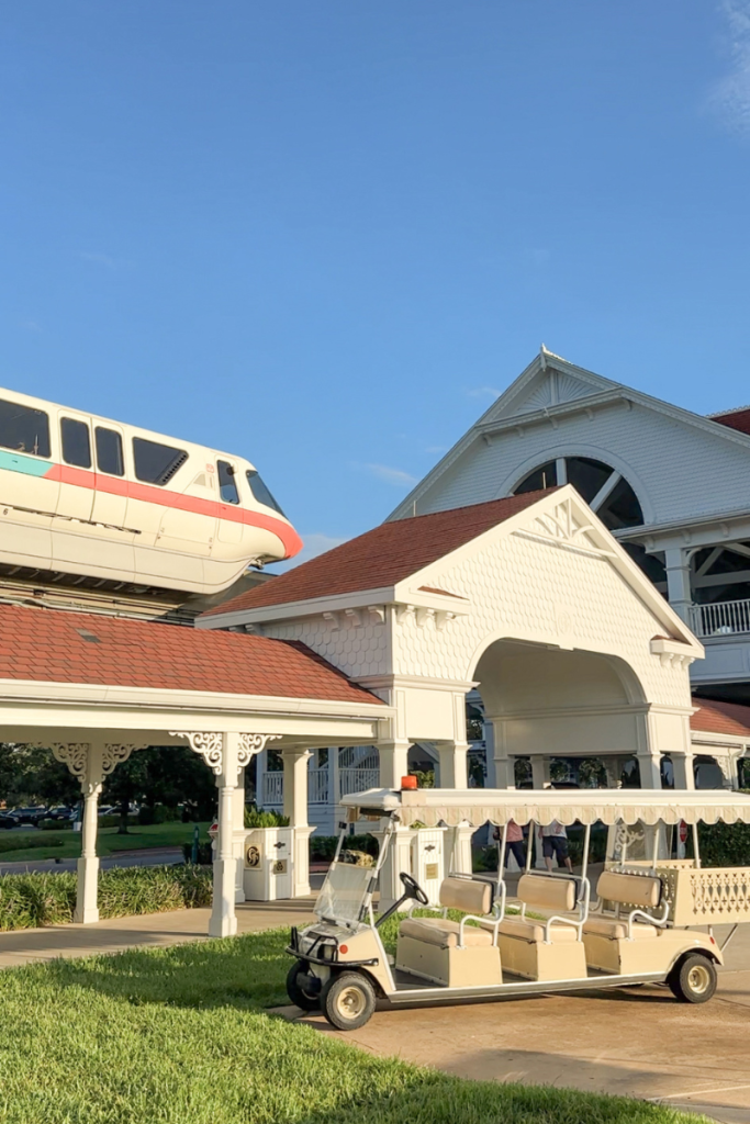 Monorail in Disney World at the Grand Floridian