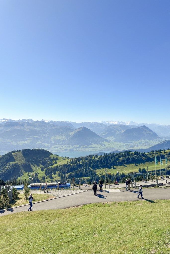Mt Rigi view from the top in Switzerland