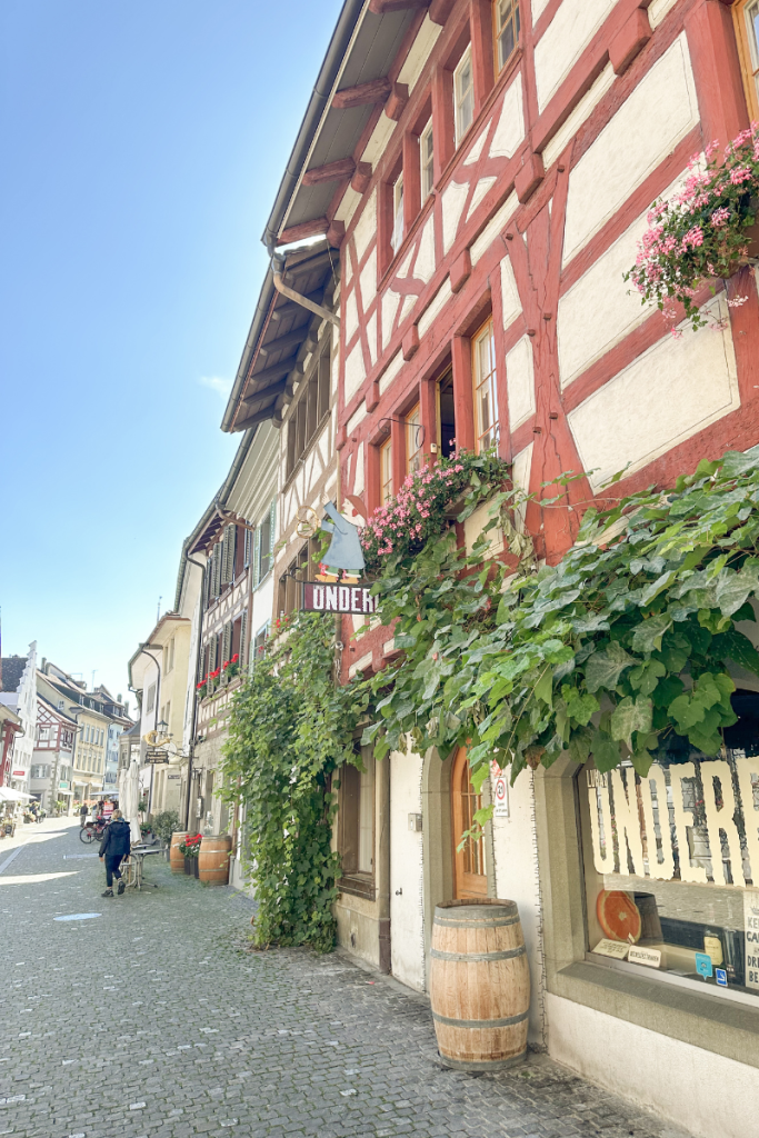 Walking through a small town in Switzerland
