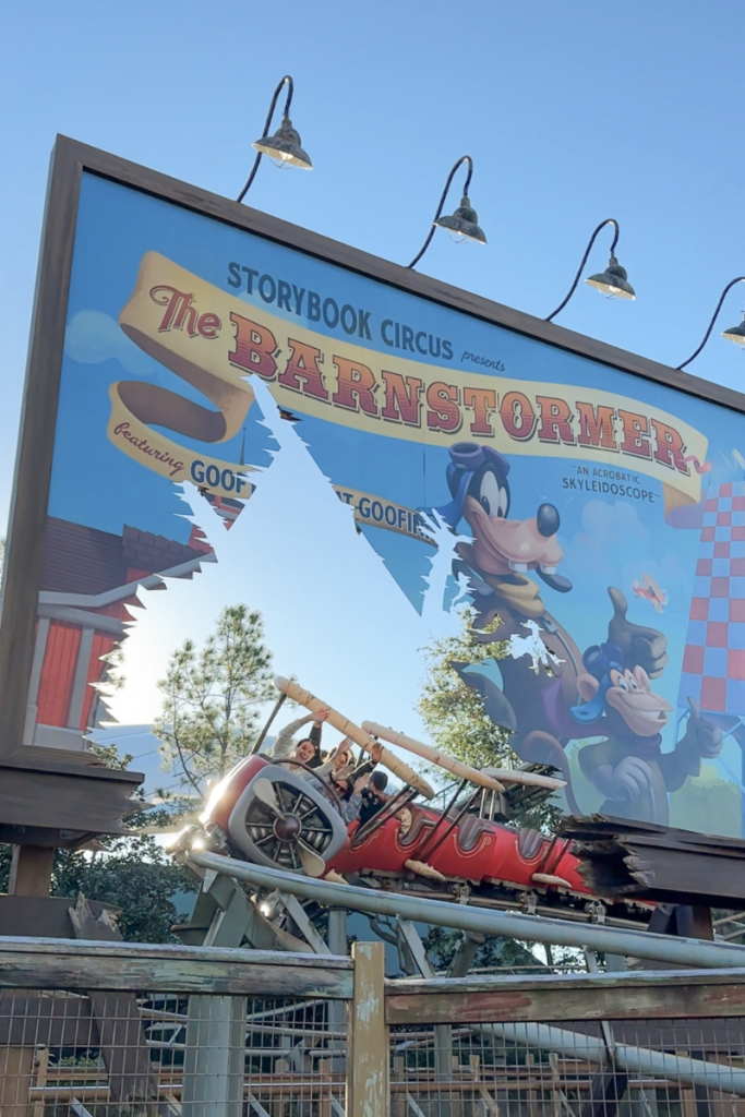 The Barnstormer Kiddie Coaster in Magic Kingdom