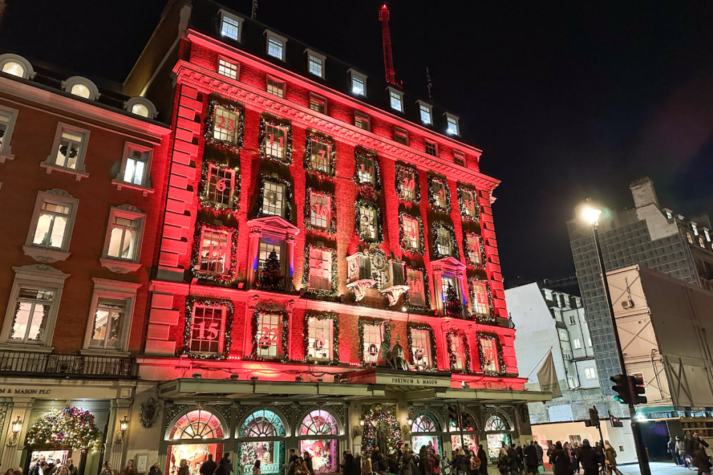 Advent Calendar Lighting at Harrods in London