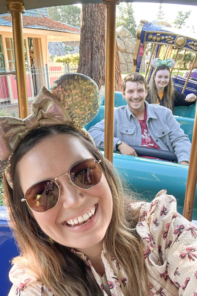 Riding Casey Jr Train Ride in Disneyland Paris