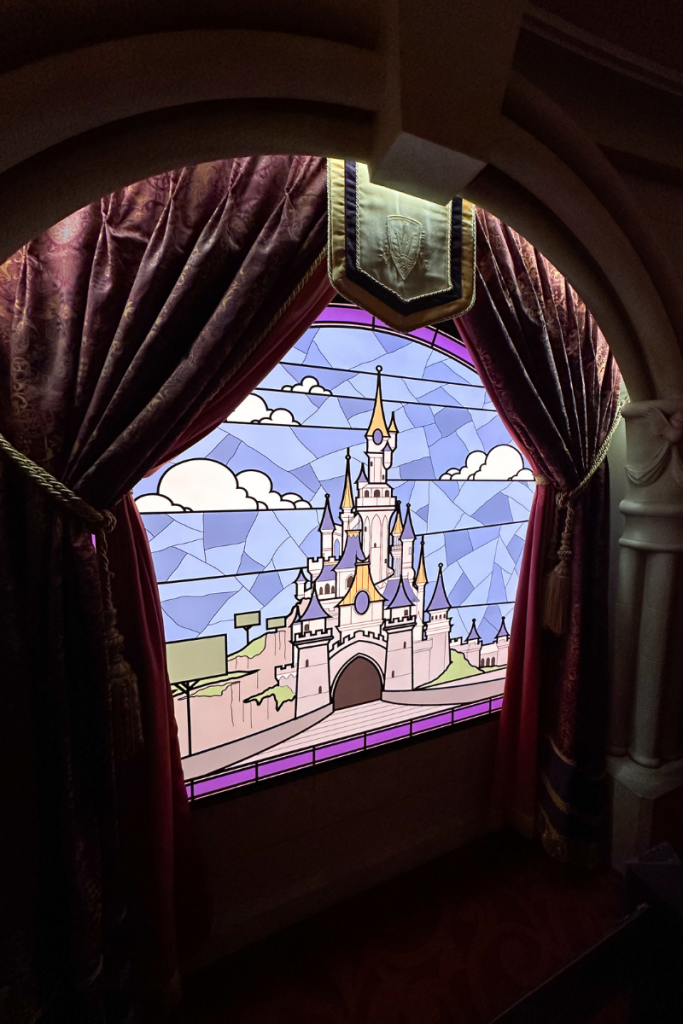 Sleeping Beauty Castle Stained Glass in Disneyland Paris