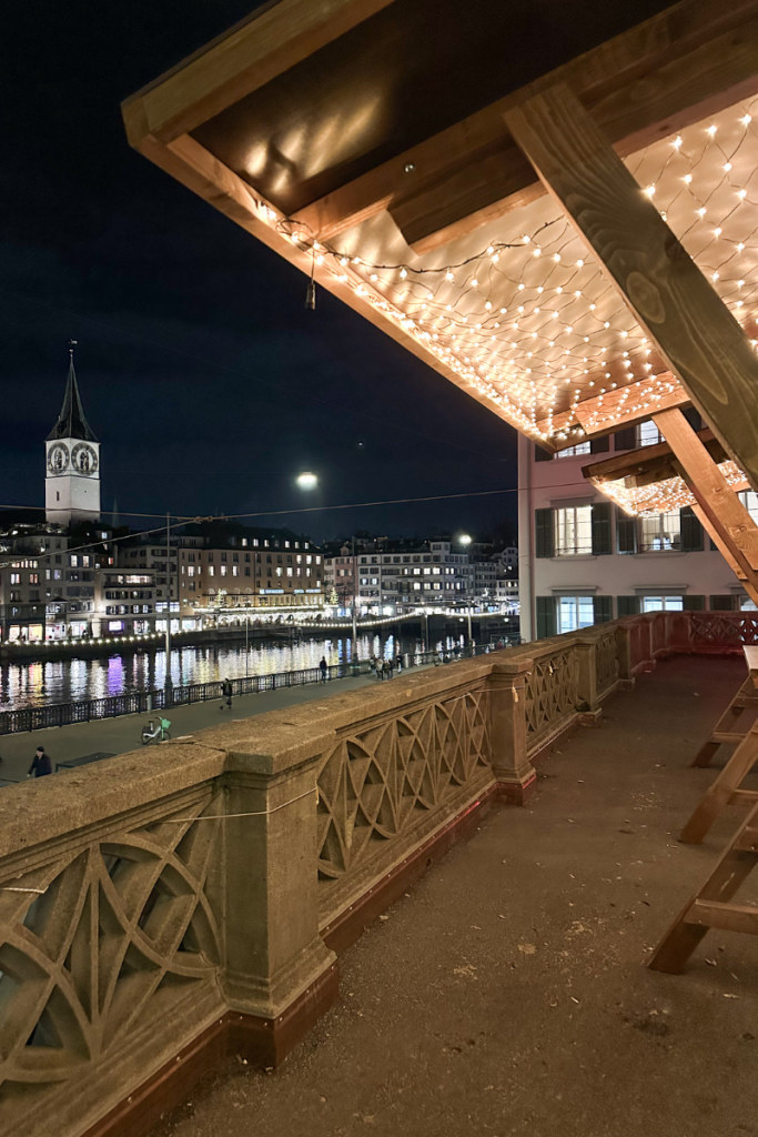 View from a Zurich Christmas Market