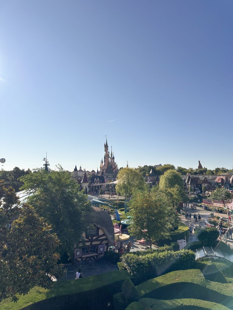 View of Disneyland paris from Alice's Labyrinth