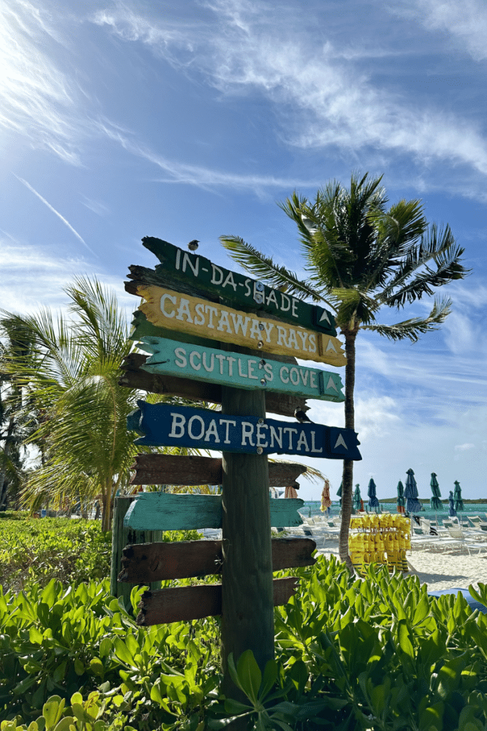 Castaway Cay Navigation Sign