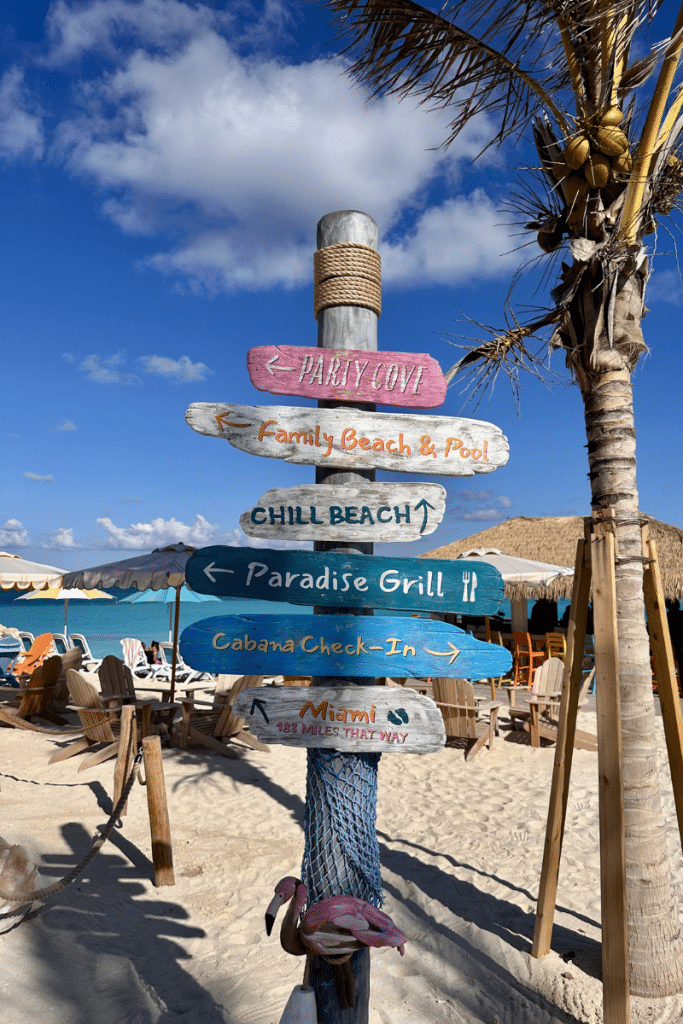 Royal Beach Bash Navigation Sign