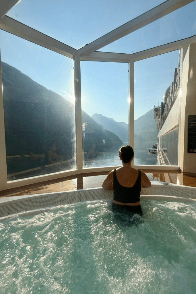 In the hot tub on the MSC Euribia