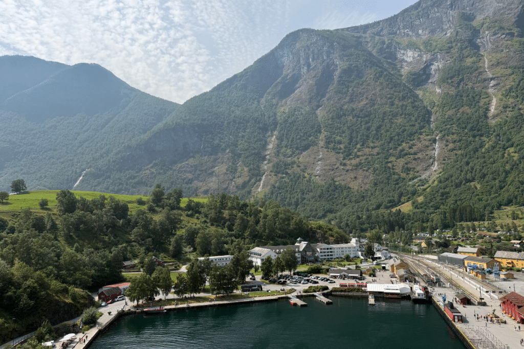 Views of Flam in Norway from a Cruise Ship