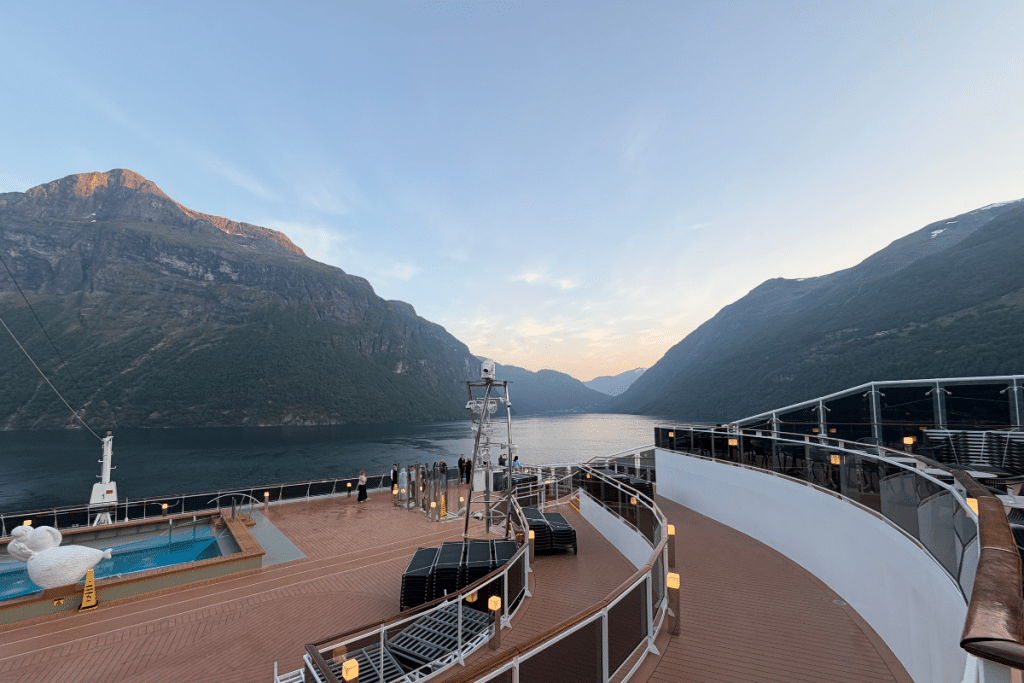 Views of the deck on a Norway Fjords Cruise Itinerary for 7 Days